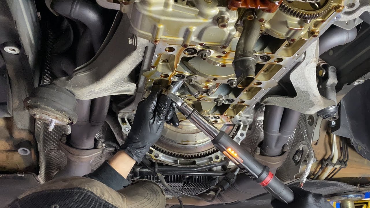 BMW M3 engine rod bearing replacement showing precision engine internals